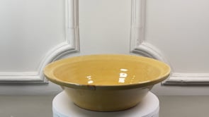 Antique French Yellow Glazed Tian Bowl | Provençal Terracotta, c. 1900