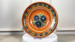 Antique French Alsatian Plate | Soufflenheim Slipware | c. 1840–1880