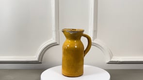 Antique French Pichet Jaune | Yellow Glazed Terracotta | 19th Century