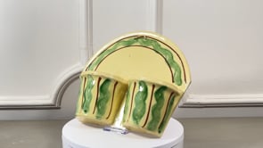 Vintage French Cliousclat Cutlery Holder | Sourdive Era Terre Vernissée