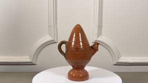 Antique French Mammiforme Jug | Glazed Terracotta Pourer from Provence