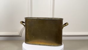 French Brass Double Champagne Cooler | Antique Two-Bottle Seau