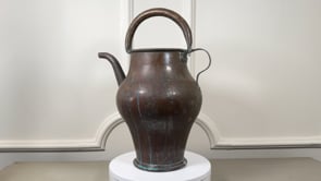Antique French Copper Water Jug | Hand-Worked Pichet, 19th Century