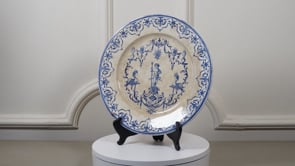 Jules Vieillard Bordeaux Moustiers Service | Antique French Blue Faience