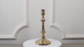 French Bronze Candlestick | Antique Turned Baluster Bougeoir