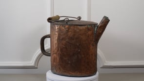 French Hammered Copper Water Carrier | 19th-Century Pouring Vessel