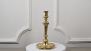 Empire Palmette Brass Candlestick | Antique French Bougeoir